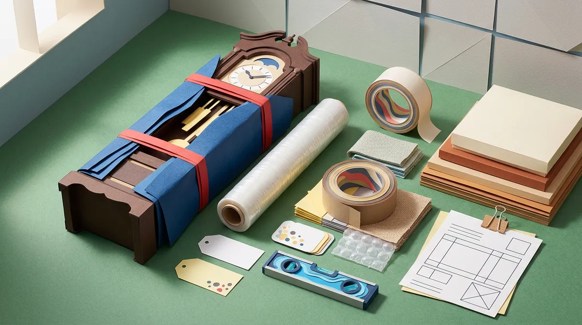 grandfather clock moving