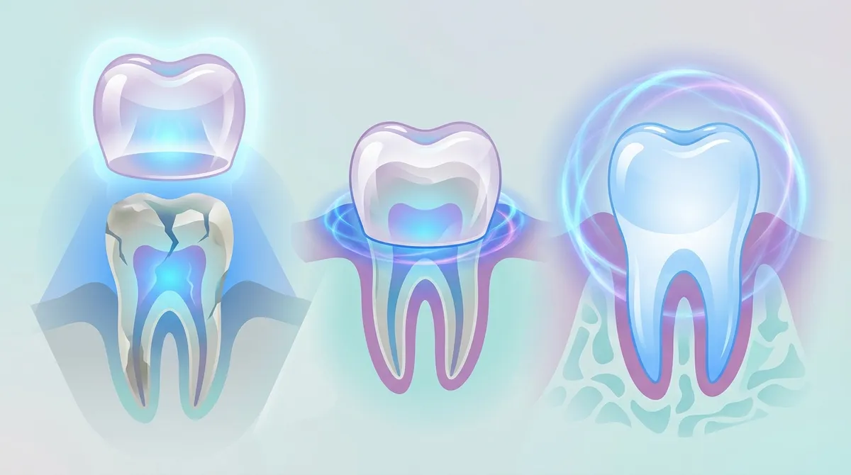 what are the three types of dental crowns